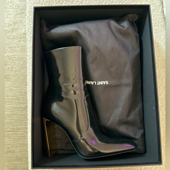 Saint Laurent
Autevil Leather Metal-Heel Booties - Picture 5 of 6